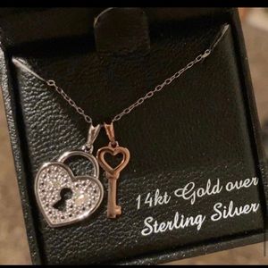 Macy's Diamond Lock & Key Necklace
